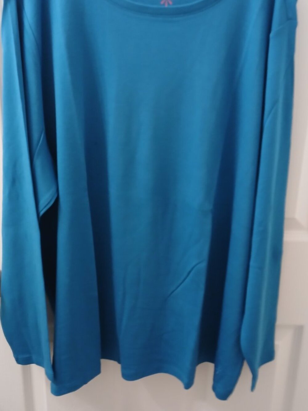 Isaac Mizrahi Live! Essentials Pima Cotton Long Sleeve Crew Neck Knit Top